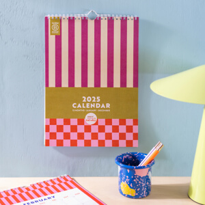 Good Tuesday 2025 Calendar Checks & Stripes A4